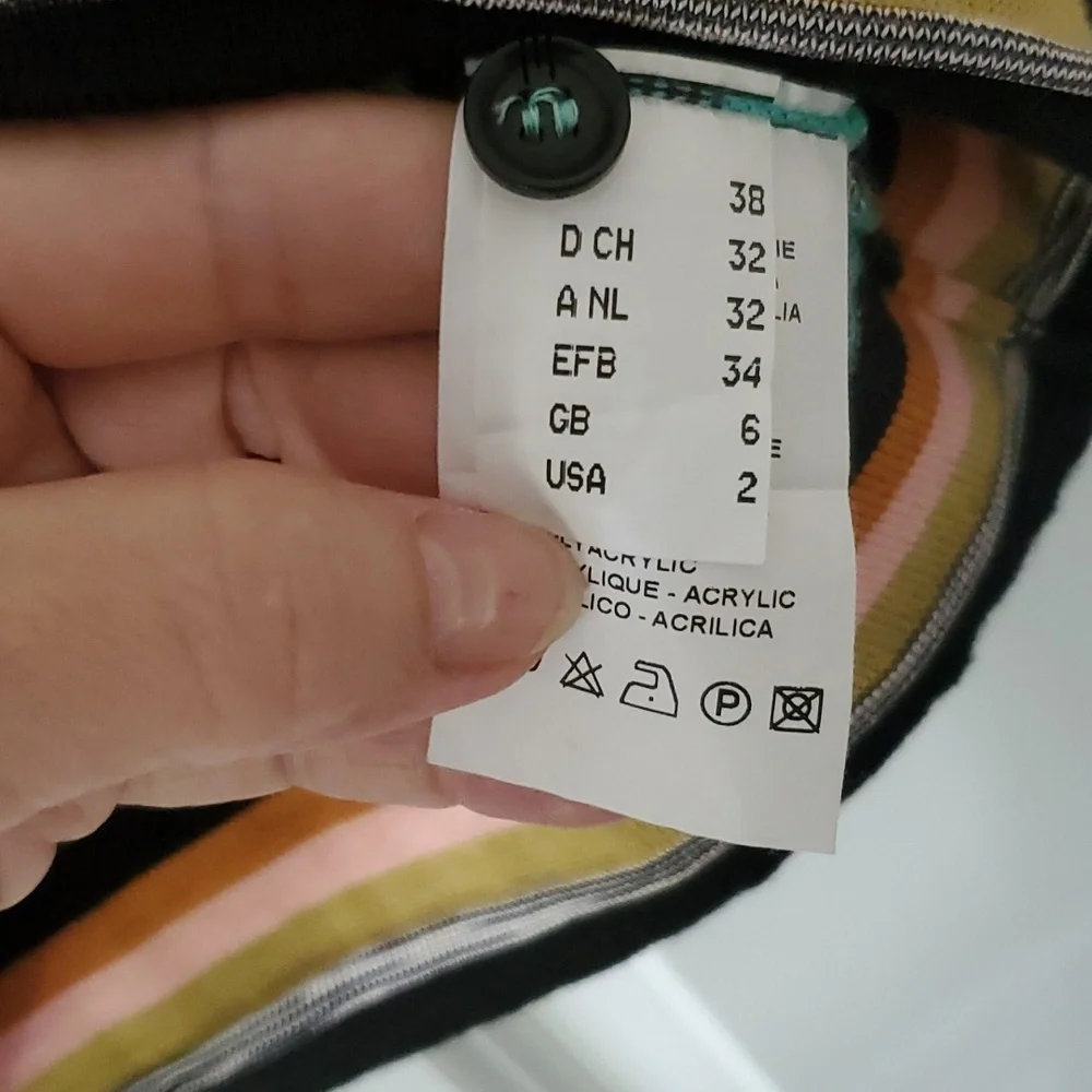 Missoni Multicolor Button Up Cardigan Sweater Size 2. - Picture 6 of 12